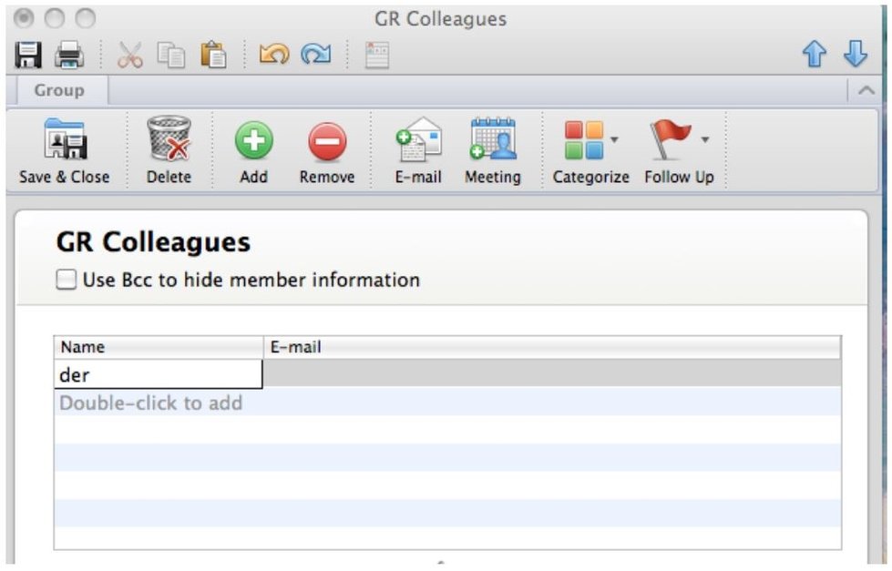 creating groups emails in outlook for mac